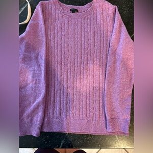 Talbots Lavender Cable Knit Sweater